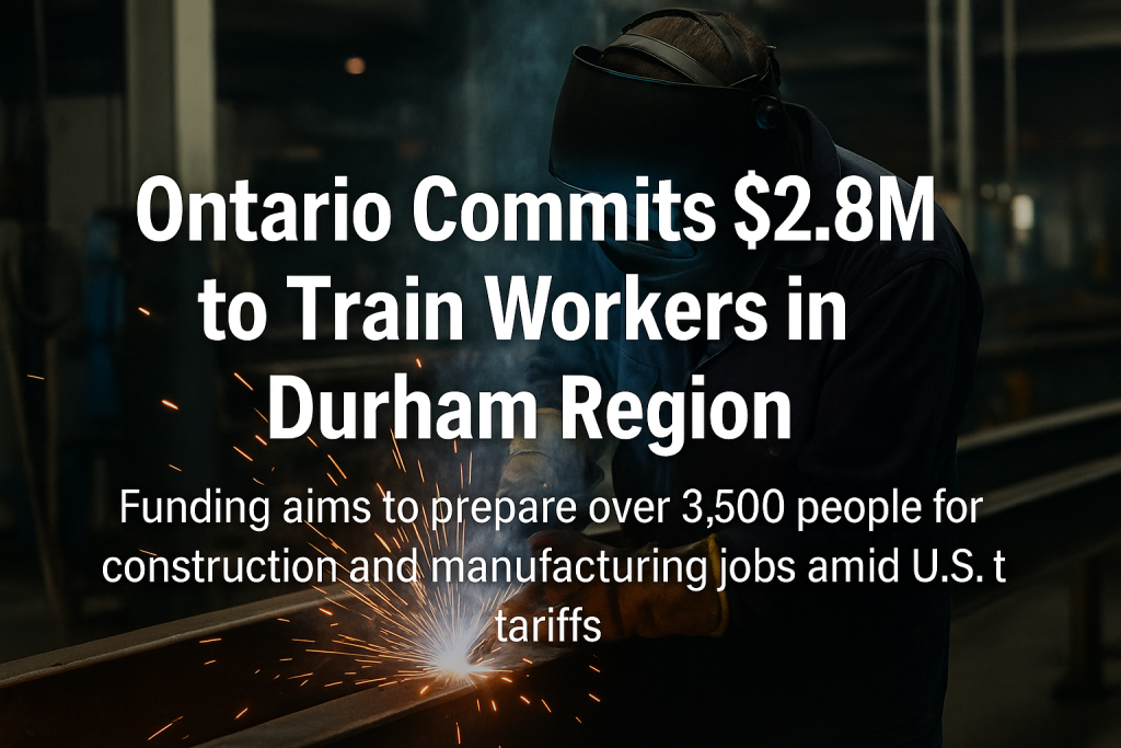Ontario Commits .8M to Train Durham Region Workers Amid U.S. Tariffs