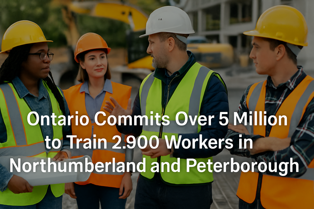 Ontario Commits Over  Million to Train 2,900 Workers in Northumberland and Peterborough