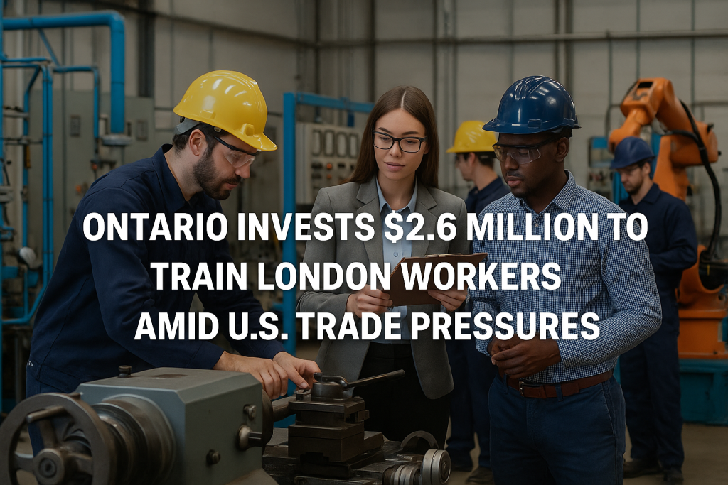 Ontario Invests .6 Million to Train London Workers Amid U.S. Trade Pressures