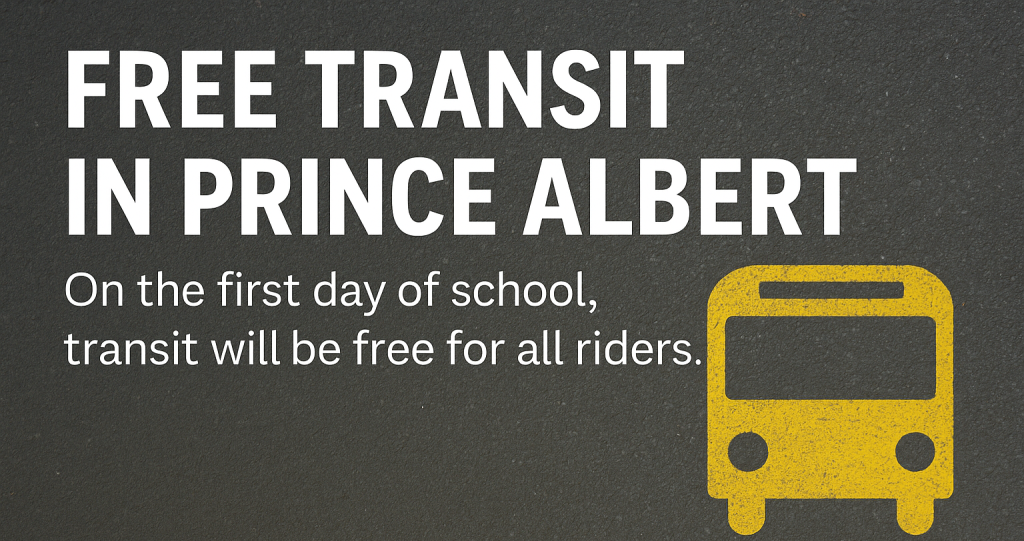 Prince Albert Offers Free Transit on First Day of School to Support Students
