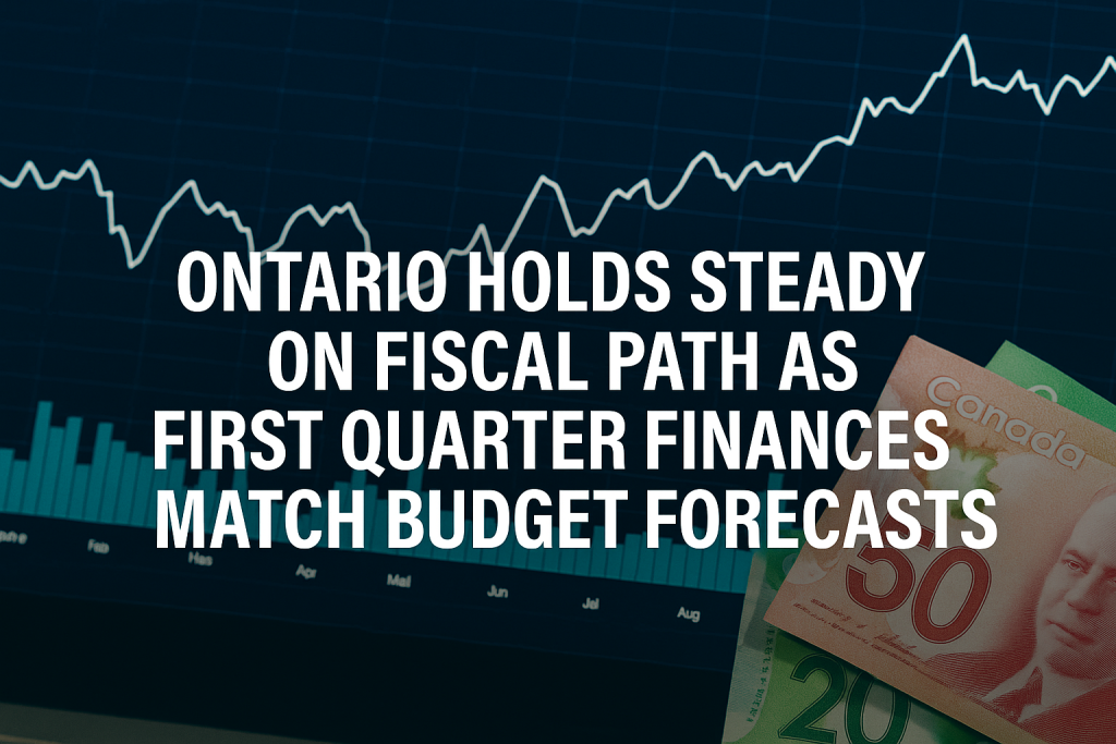 Ontario Holds Steady on Fiscal Path as First Quarter Finances Match Budget Forecasts