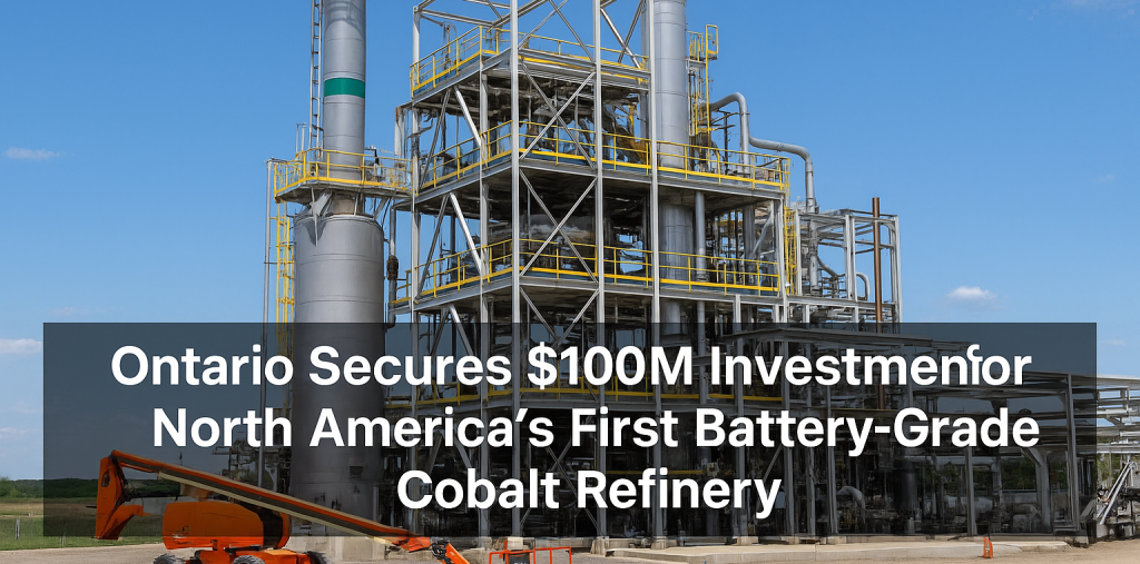 Ontario Secures 0M Investment for North America’s First Battery-Grade Cobalt Refinery