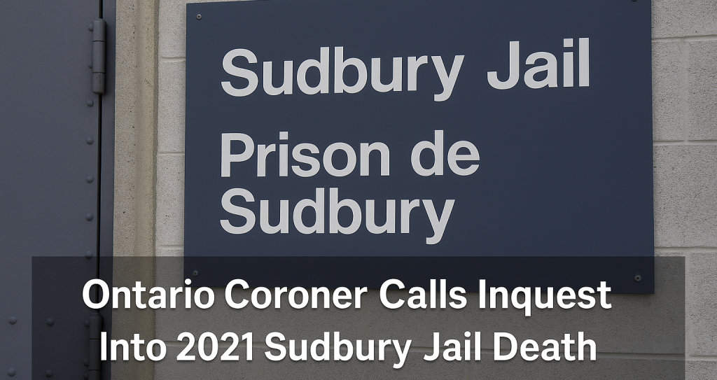 Ontario Coroner Calls Inquest Into 2021 Sudbury Jail Death