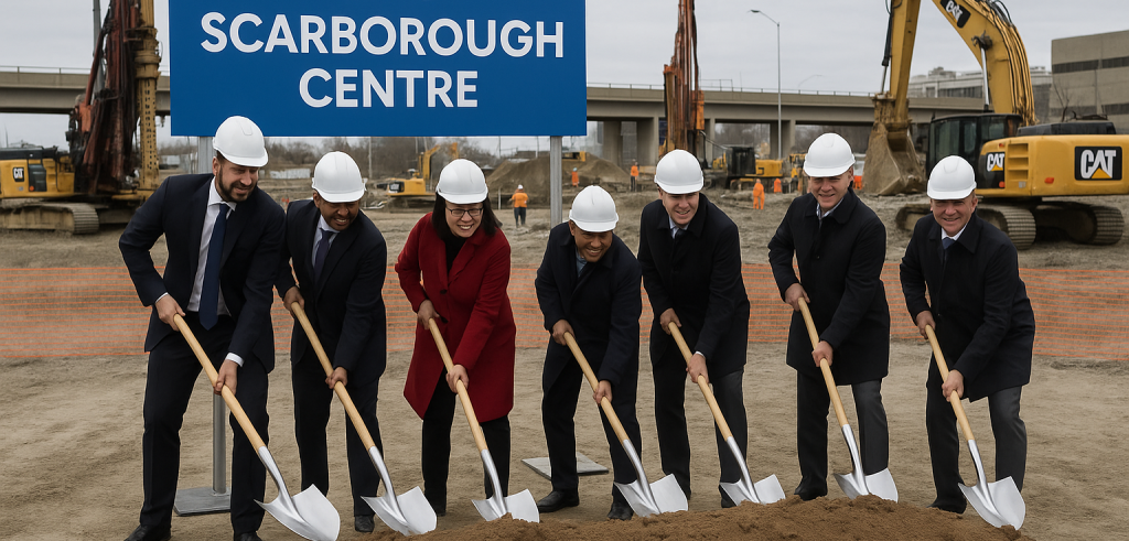 Ontario Breaks Ground on Scarborough Centre Subway Station, Pushing Forward B Transit Plan