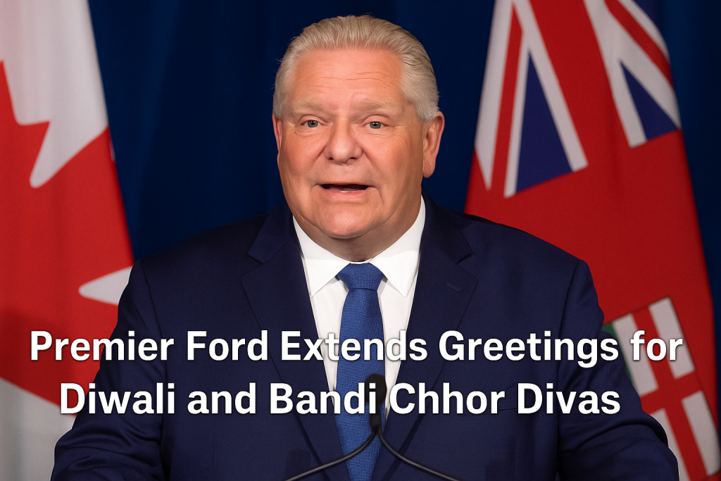 Premier Doug Ford Extends Greetings for Diwali and Bandi Chhor Divas