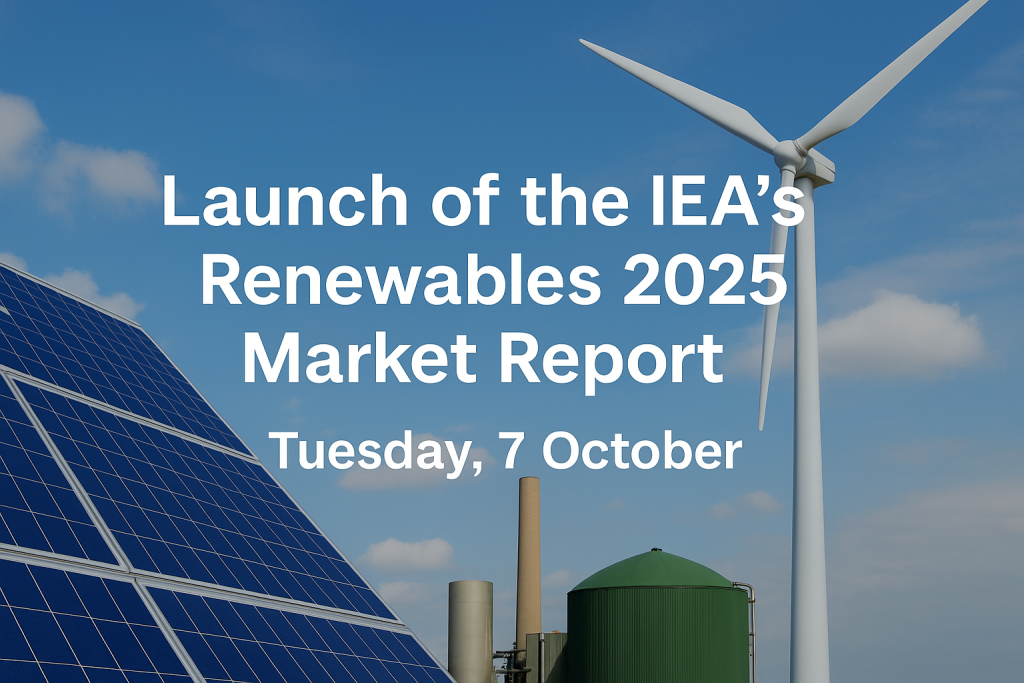 IEA to Launch Renewables 2025 Market Report on October 7