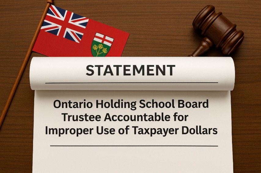Ontario Moves to Remove School Board Trustee Over Misuse of Public Funds Ontario Moves to Remove School Board Trustee Over Misuse of Public Funds