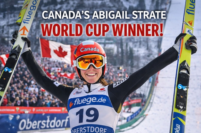 Canada’s Abigail Strate Claims First World Cup Ski Jumping Victory in Oberstdorf Canada’s Abigail Strate Claims First World Cup Ski Jumping Victory in Oberstdorf