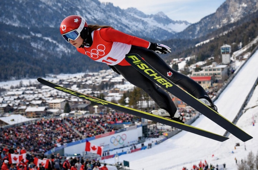 Strate Falls Short of Podium After Wind Disrupts Olympic Large Hill Final Strate Falls Short of Podium After Wind Disrupts Olympic Large Hill Final