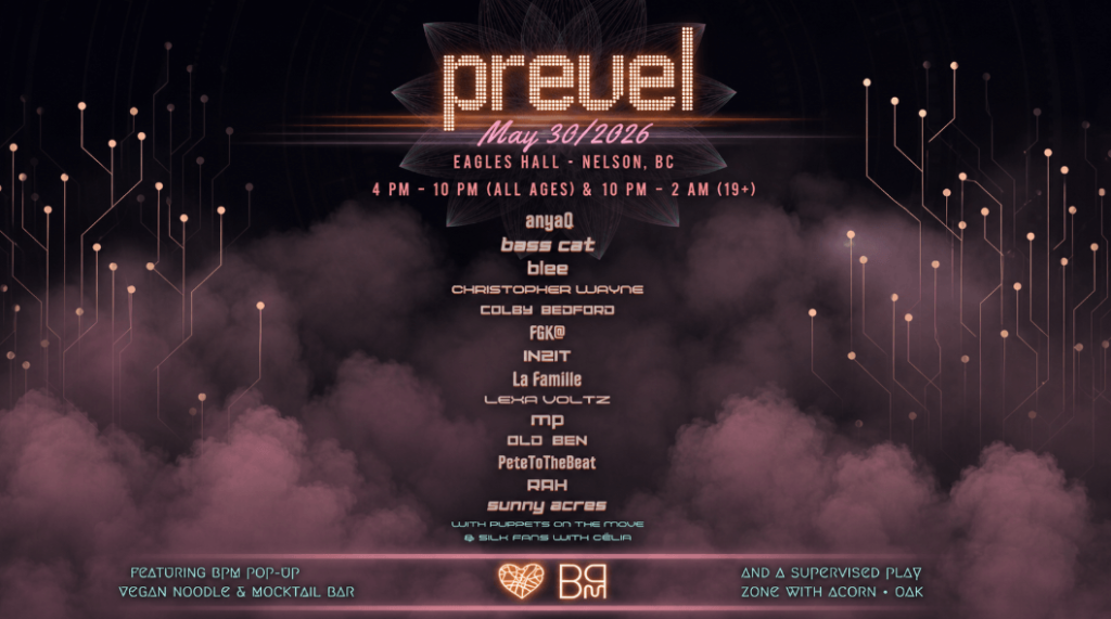 Prevel Mini-Festival Returns to Nelson with Focus on Family-Friendly Electronic Music Experience
