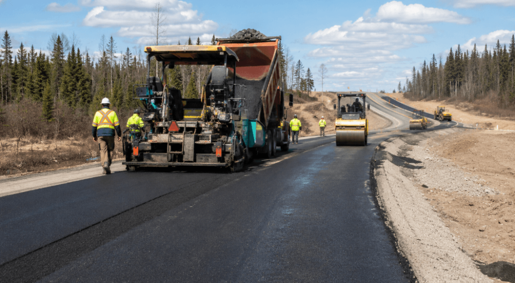 Ontario Upgrading Highway 17 Near Echo Bay Ontario Upgrading Highway 17 Near Echo Bay